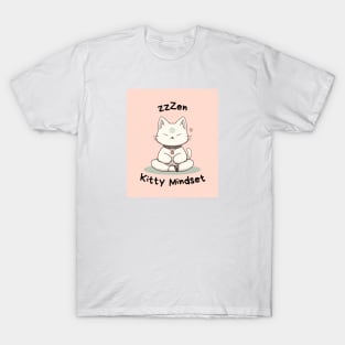 Kawaii Cute Yoga Meditating Cat T-Shirt